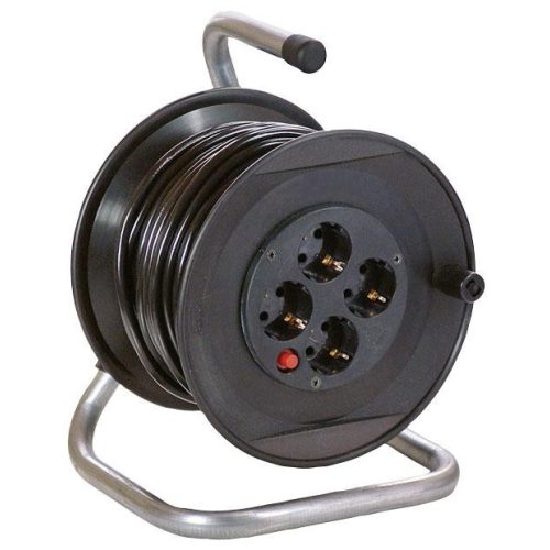 Kábeldob 25m 4 aljzat PVC